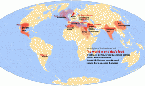 Origin of the foods we eat